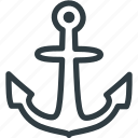 anchor, hook, navy, see, ship