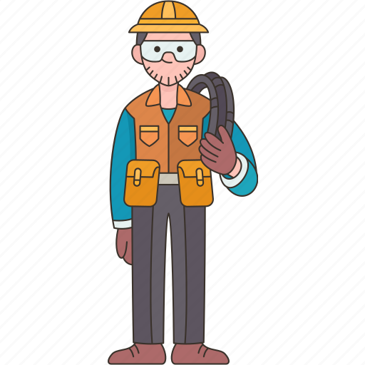 Electrician, technician, electricity, repairing, maintenance icon - Download on Iconfinder