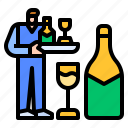 alcohol, bartender, drink, service, waiter, wine