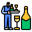 alcohol, bartender, drink, service, waiter, wine 