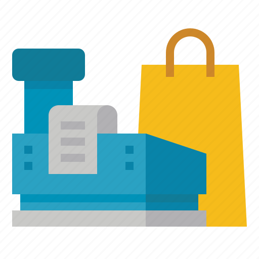 Cashier, shopping, receipt, cashbox, occupation icon - Download on Iconfinder