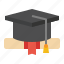 student, education, certificate, hat, vocation, occupation 