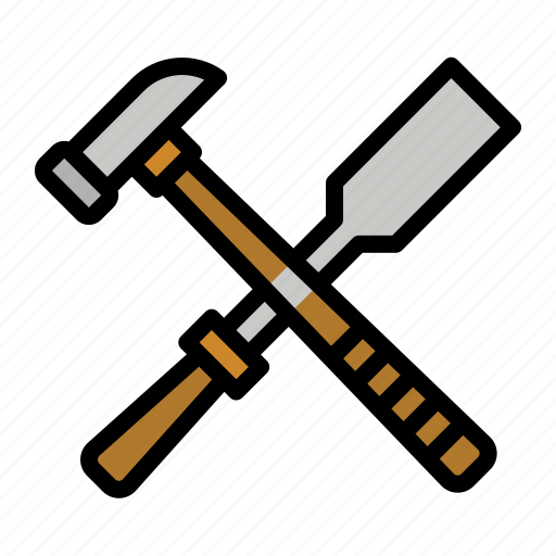 Carpenter, tool, hammer, chisel, occupation icon - Download on Iconfinder