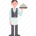 waiter, butler, restaurant, serve, service