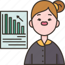 statistician, analyst, marketing, businesswoman, presentation