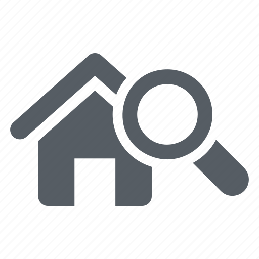 Estate, home, house, hunting, magnifier, real, search icon - Download on Iconfinder