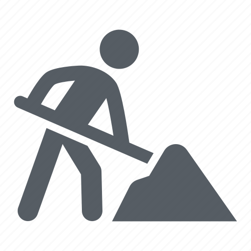 Construction, industry, people, road, shovelling, worker icon - Download on Iconfinder