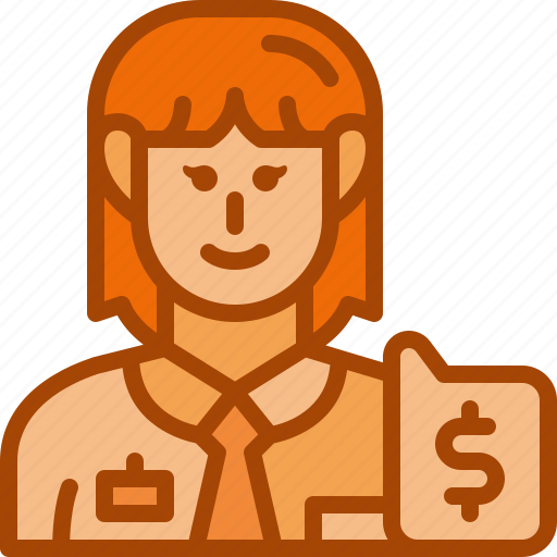 Saleswoman, seller, avatar, occupation, female, career, profession icon - Download on Iconfinder