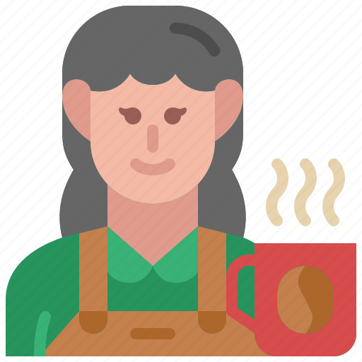 Barista, avatar, occupation, profession, female, career, woman icon - Download on Iconfinder
