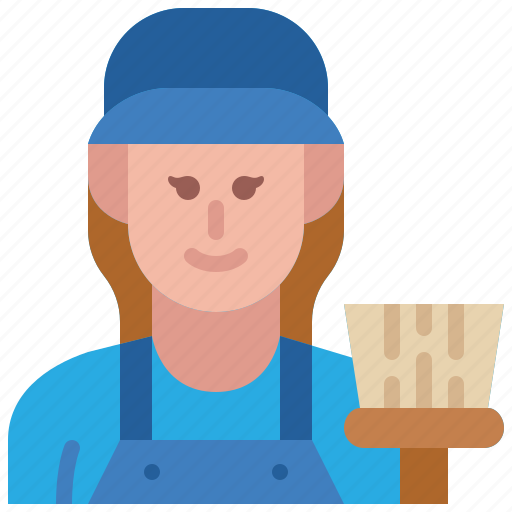Janitor, cleaner, avatar, occupation, female, profession, woman icon - Download on Iconfinder