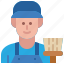 janitor, cleaner, avatar, occupation, male, profession, man 
