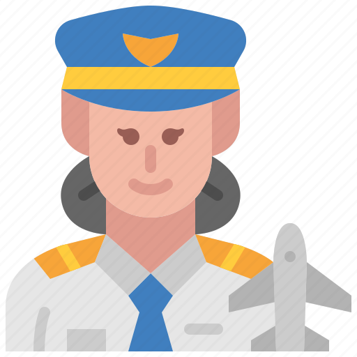 Pilot, aviator, avatar, occupation, female, profession, woman icon - Download on Iconfinder
