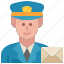 postman, mailman, mail, carrier, occupation, male, avatar, profession 