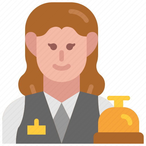 Receptionist, service, avatar, occupation, woman, profession, female icon - Download on Iconfinder