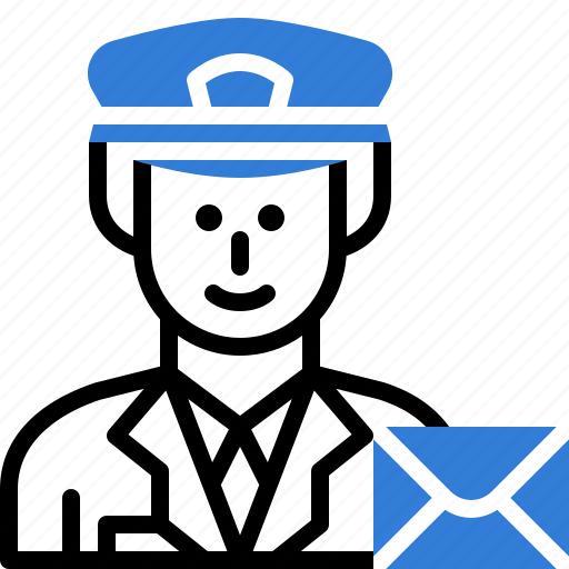 Postman, mailman, mail, carrier, occupation, male, avatar icon - Download on Iconfinder