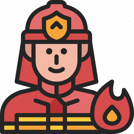 Firefighter, fireman, avatar, occupation, male, profession, man icon - Download on Iconfinder