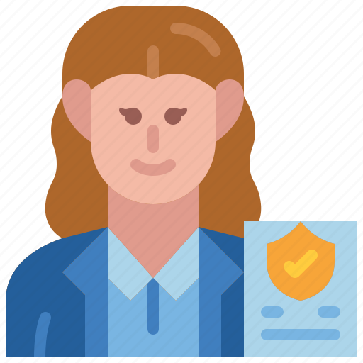 Insurer, insurance, agent, occupation, woman, avatar, profession icon - Download on Iconfinder