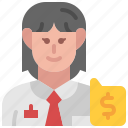 saleswoman, seller, avatar, occupation, female, career, profession