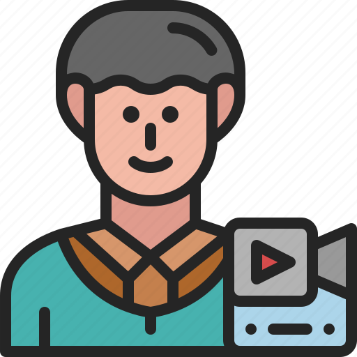 Vlogger, influencer, avatar, occupation, man, job, blogger icon - Download on Iconfinder