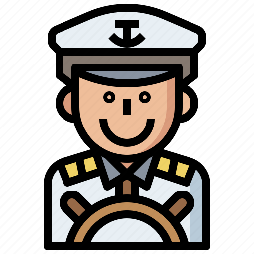 Captain, cruise, hat, humanpictos, jobs, navigation, people icon - Download on Iconfinder