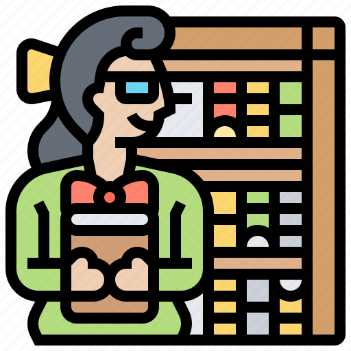 Academic, bookstore, librarian, literature, school icon - Download on Iconfinder