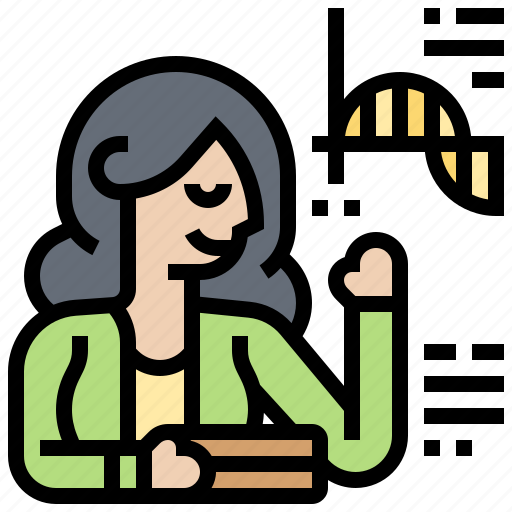Academic, instructor, lecturer, teacher, woman icon - Download on Iconfinder