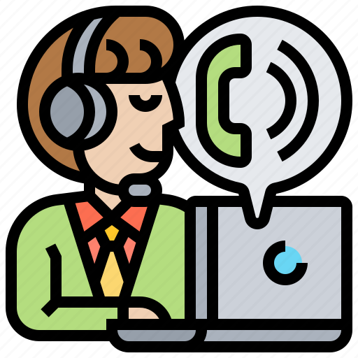 Call, center, man, operator, service icon - Download on Iconfinder