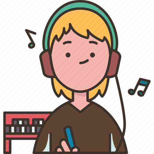Composer, song, writer, musician, headphone icon - Download on Iconfinder