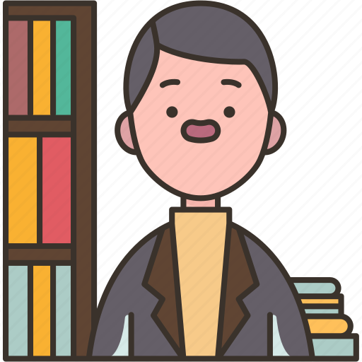 Librarian, curator, educator, books, knowledge icon - Download on Iconfinder