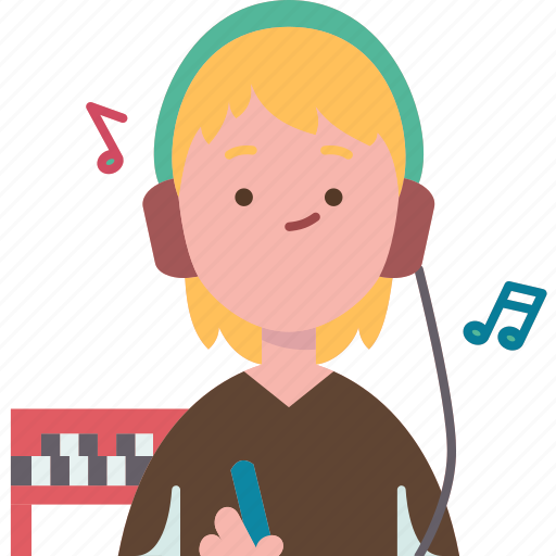 Composer, song, writer, musician, headphone icon - Download on Iconfinder