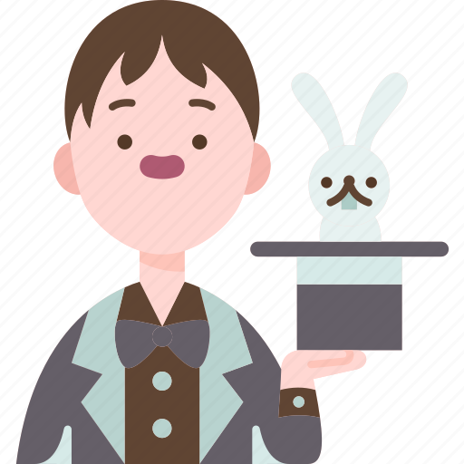 Magician, entertainer, rabbit, trick, show icon - Download on Iconfinder