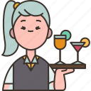 waitress, restaurant, bar, service, serve