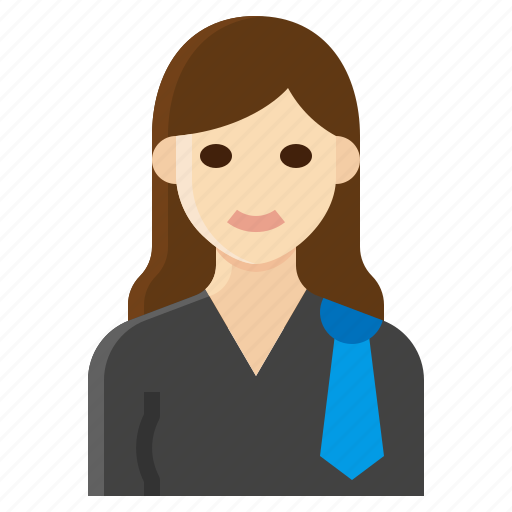 Barrister, female, lawyer, occupation, woman icon - Download on Iconfinder