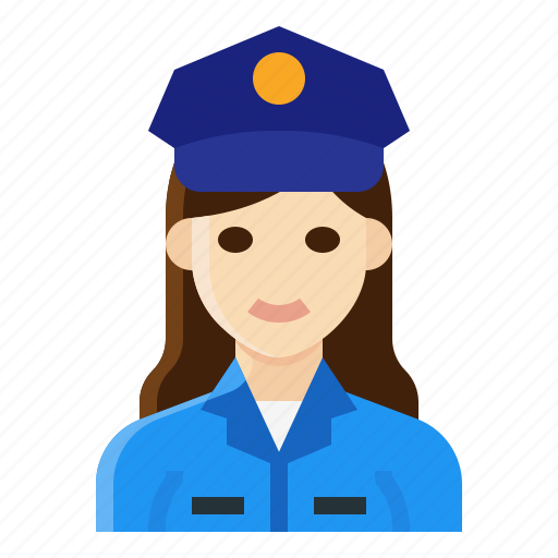 Female, occupation, officer, police, woman icon - Download on Iconfinder