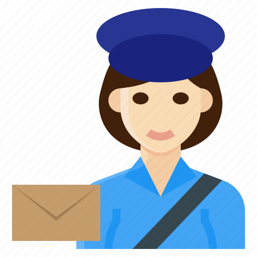 Delivery, female, occupation, postman, woman icon - Download on Iconfinder