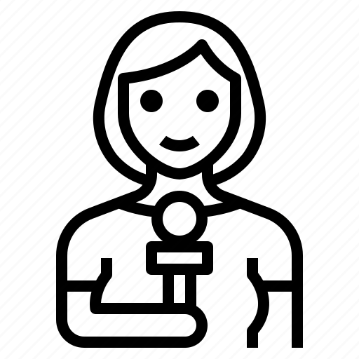 Female, news, occupation, reporter, woman icon - Download on Iconfinder