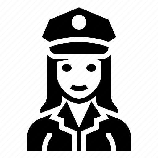 Female, occupation, officer, police, woman icon - Download on Iconfinder
