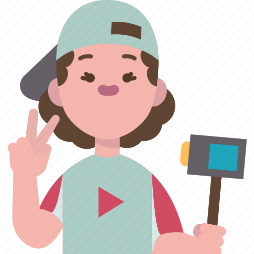 Youtuber, blogger, influencer, streaming, record icon - Download on Iconfinder