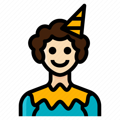 Clown, female, joker, occupation, woman icon - Download on Iconfinder