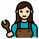 female, mechanic, occupation, woman, worker