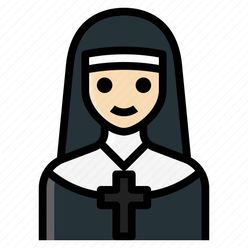 Catholic, christian, nun, priestess, sister icon - Download on Iconfinder