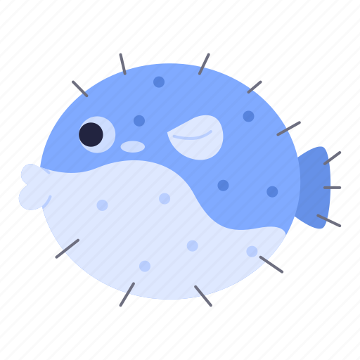 Puffer, fish, blow, blowfish, puffer fish, seafood, fat icon - Download on Iconfinder