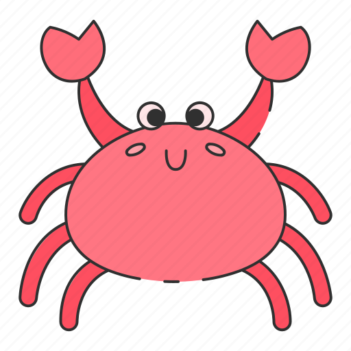Crab, crabs, animal, claw, clamp, shell, seafood icon - Download on Iconfinder