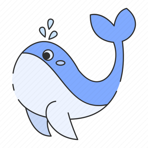 Whale, fish, big fish, mammal, tail, sea, animal icon - Download on Iconfinder