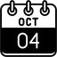 october, calendar, days, time, and, date, monthly 