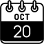 october, calendar, days, time, and, date, icon 