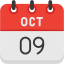 october, calendar, days, time, and, date, monthly 