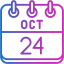 october, calendar, days, time, and, date, icon 