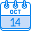 october, calendar, days, time, and, date, monthly 