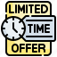 limited, time, offer, commerce, and, shopping, clock, discount 